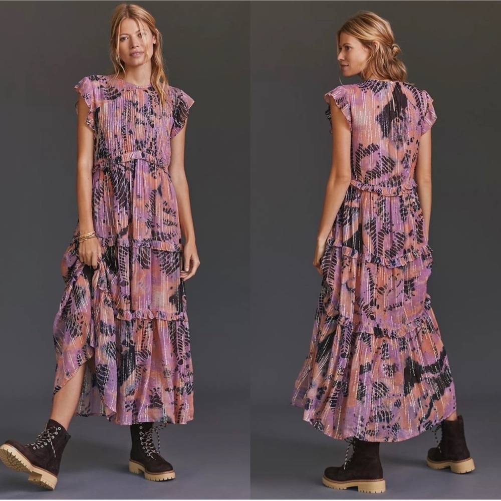 New Anthropologie Verb Tie Dye Maxi Dress Size Small $220